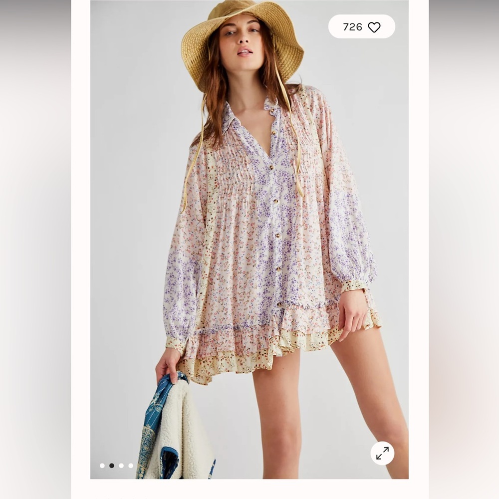 Free People Lost In You Printed Tunic